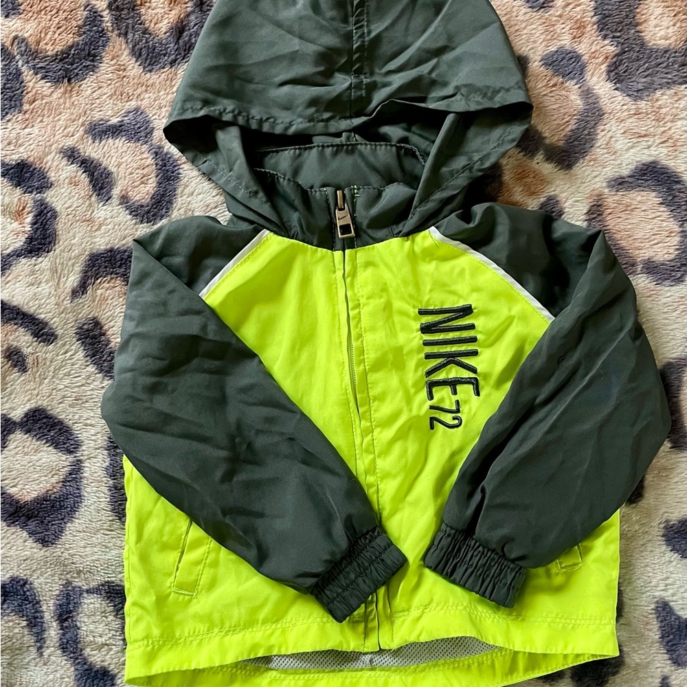 Infant 12m Lime Green and Dark Gray Nike windbreaker jacket